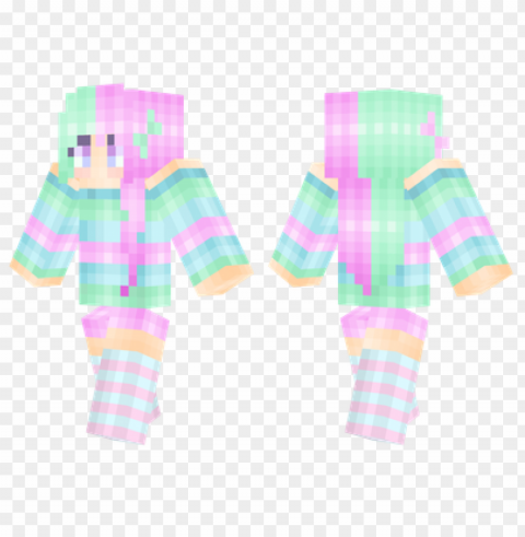 minecraft skins candy girl skin ClearCut Background PNG Isolation