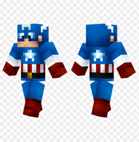 minecraft skins captain america skin Clear Background PNG Isolated Graphic Design