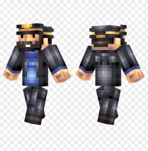 minecraft skins captain haddock skin Isolated Artwork in Transparent PNG