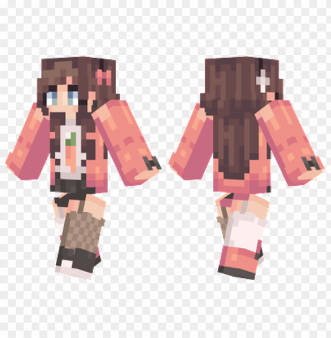 minecraft skins carrot girl skin PNG files with alpha channel