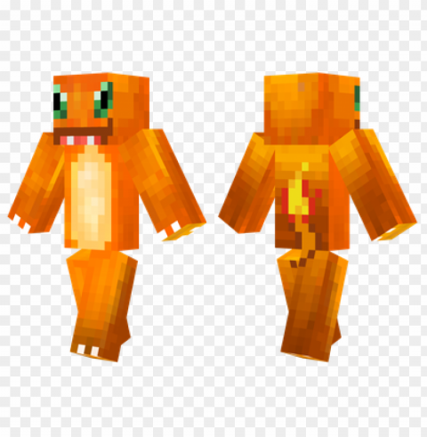 minecraft skins charmander skin Isolated Element on HighQuality Transparent PNG