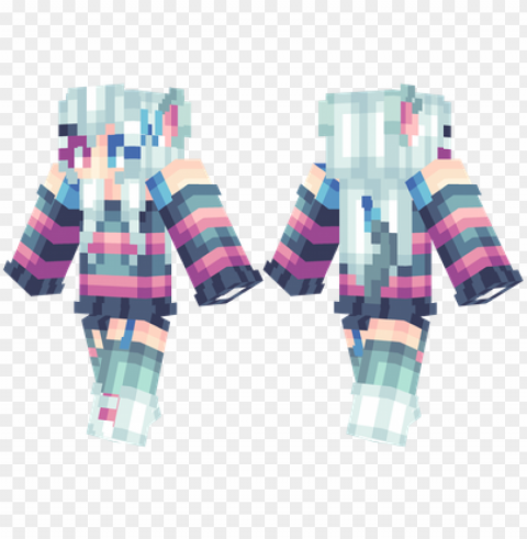 minecraft skins chisaki skin Isolated Character with Transparent Background PNG