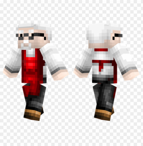 minecraft skins colonel sanders skin Clear Background PNG Isolated Illustration