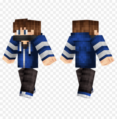 minecraft skins cool blue guy skin Isolated Graphic with Transparent Background PNG