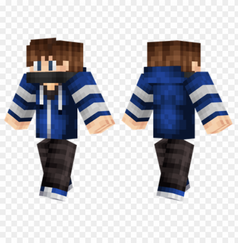 Minecraft Skins Cool Blue Guy Skin Isolated Graphic With Transparent Background PNG