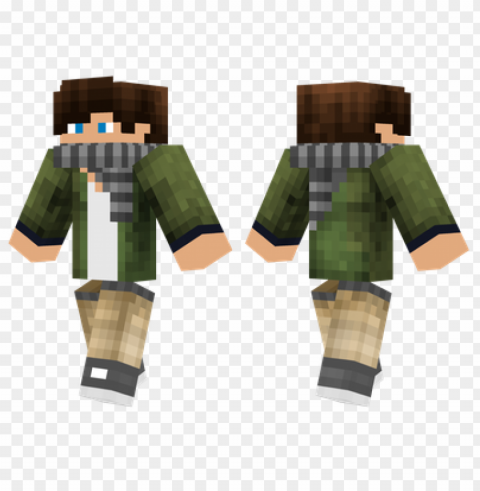 minecraft skins cool green skin Isolated Character in Transparent PNG