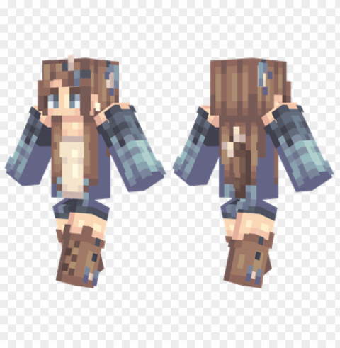 minecraft skins country kitty skin Isolated Artwork in HighResolution Transparent PNG