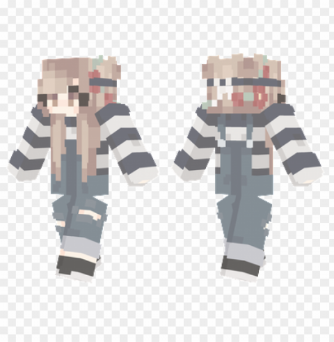 minecraft skins cute flower girl skin PNG with alpha channel