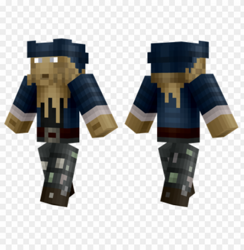 Minecraft Skins Davy Jones Skin CleanCut Background Isolated PNG Graphic