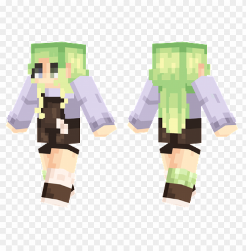 minecraft skins electric lilacs skin Transparent Background Isolation in HighQuality PNG