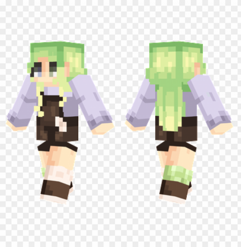 Minecraft Skins Electric Lilacs Skin Transparent Background Isolation In HighQuality PNG