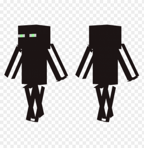 Minecraft Skins Enderman Skin Transparent Background Isolated PNG Figure