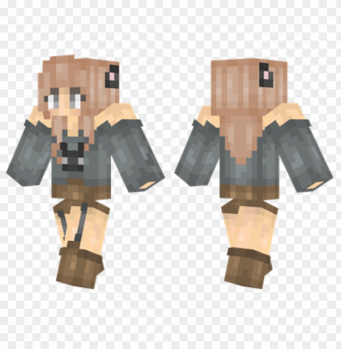 minecraft skins faded kitty skin Isolated Character in Transparent PNG Format