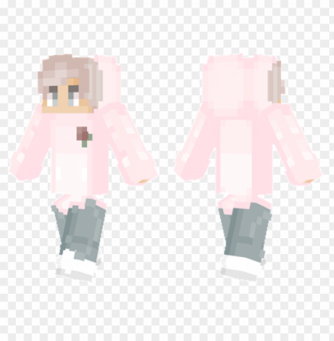 minecraft skins faded pink skin PNG with Isolated Object