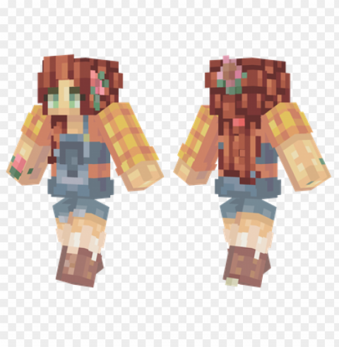 minecraft skins farmer girl skin Isolated Graphic on Transparent PNG