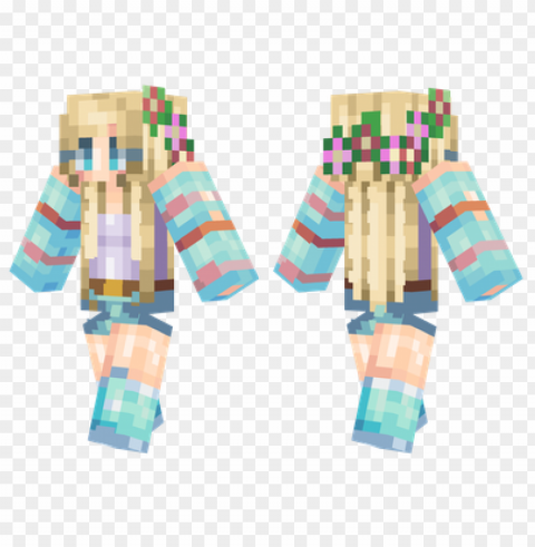 minecraft skins flower girl skin Isolated Icon in HighQuality Transparent PNG