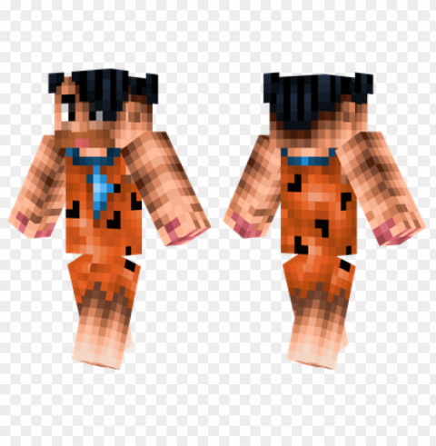 minecraft skins fred flintstone skin Isolated Character in Clear Background PNG