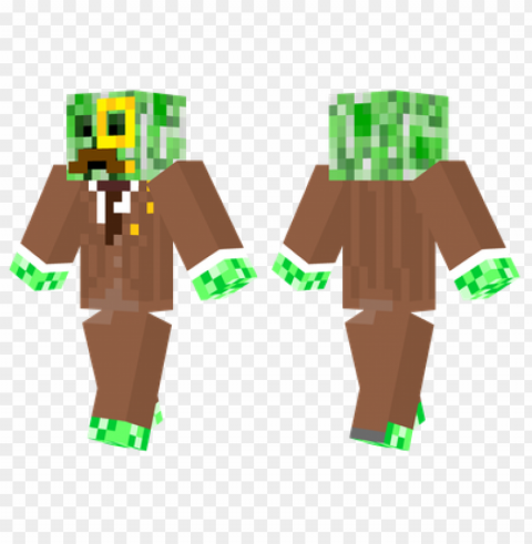 minecraft skins gentleman creeper skin PNG with no background free download