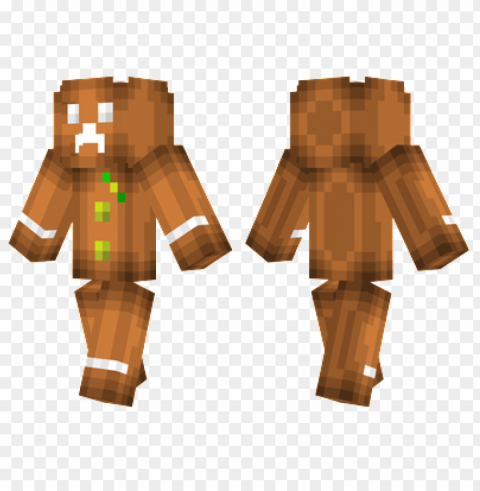minecraft skins gingerbread creeper skin PNG with alpha channel