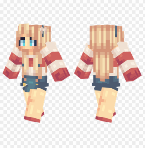 minecraft skins girl sailor skin Isolated Item in HighQuality Transparent PNG