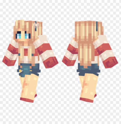 Minecraft Skins Girl Sailor Skin Isolated Item In HighQuality Transparent PNG