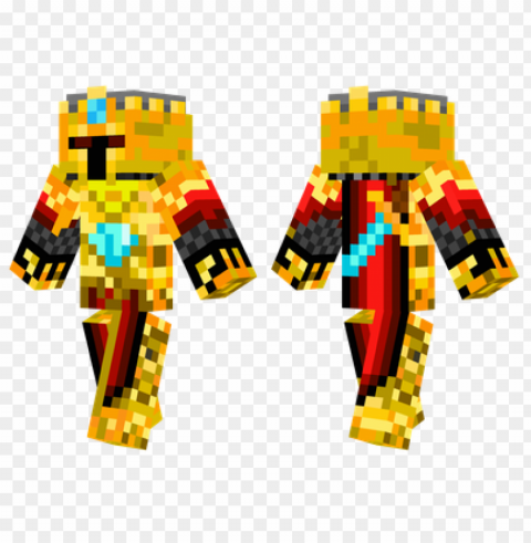 minecraft skins gold knight skin PNG graphics with clear alpha channel broad selection