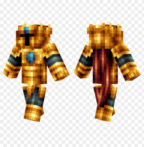 minecraft skins golden knight skin PNG Isolated Illustration with Clarity