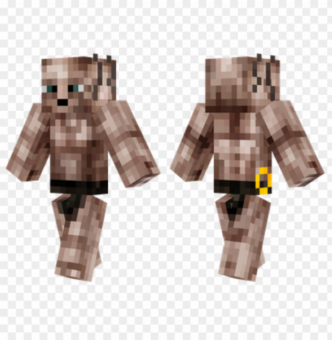 minecraft skins gollum skin ClearCut Background PNG Isolation