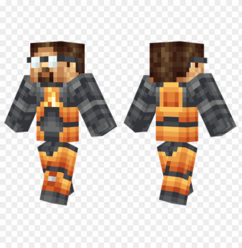 minecraft skins gordon freeman skin Isolated Subject on HighQuality Transparent PNG