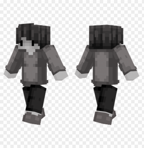 minecraft skins grey boy skin PNG with no background diverse variety
