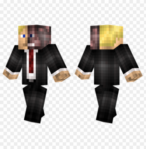 Minecraft Skins Harvey Dent Skin ClearCut Background PNG Isolated Item