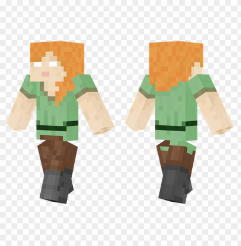 minecraft skins herobrine alex skin Isolated Character in Clear Transparent PNG
