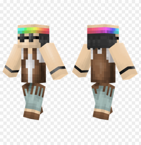 minecraft skins hippie skin Clear Background PNG Isolated Item