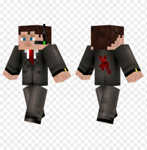 minecraft skins james bond skin Clean Background PNG Isolated Art