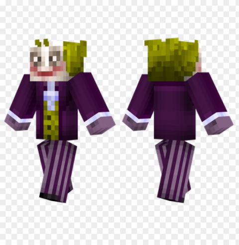 Minecraft Skins Joker Skin HighQuality PNG Isolated On Transparent Background