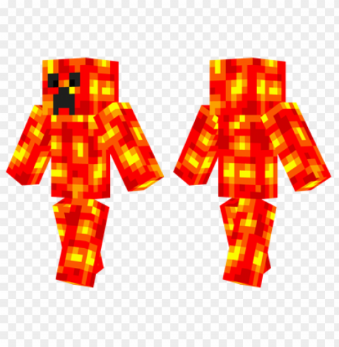 minecraft skins lava creeper skin PNG with clear transparency