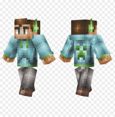 minecraft skins light blue hoodie skin Free PNG download PNG transparent with Clear Background ID 1dd6e818