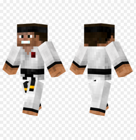 minecraft skins martial artist skin Transparent PNG Isolated Element with Clarity