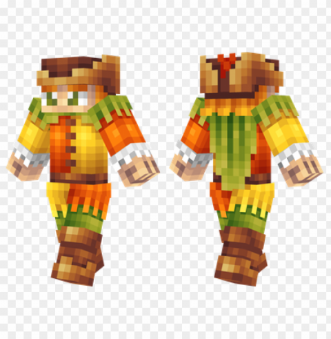 minecraft skins medieval piper skin Isolated Element with Clear Background PNG