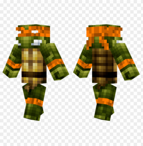 minecraft skins michelangelo skin Isolated Item on Clear Background PNG