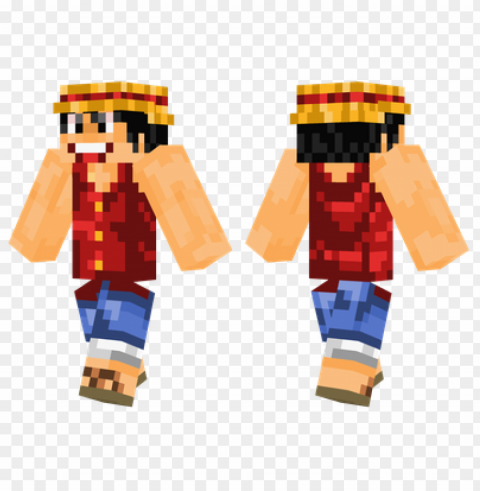 minecraft skins monkey d luffy skin Isolated Character in Clear Transparent PNG