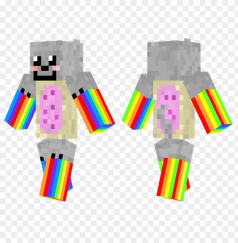 minecraft skins nyan cat skin Transparent PNG pictures for editing