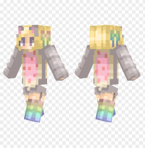 minecraft skins nyan girl skin Isolated Graphic on HighResolution Transparent PNG