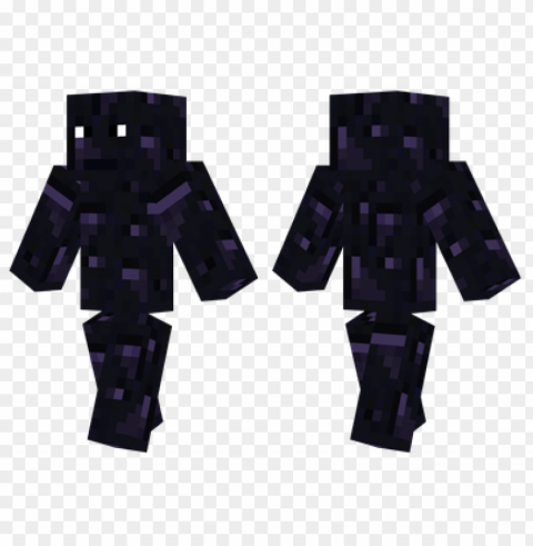 minecraft skins obsidian man skin Transparent PNG Isolated Object with Detail