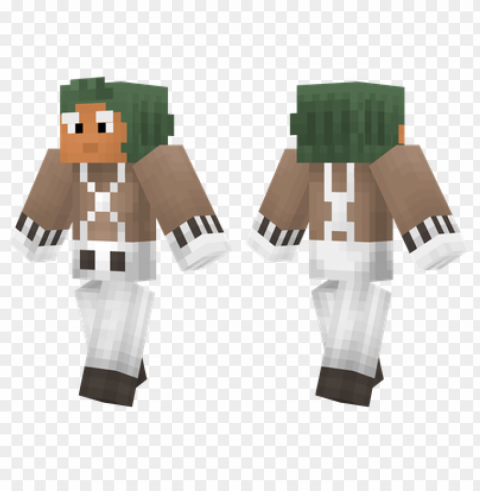 minecraft skins oompa loompa skin Clear Background Isolated PNG Graphic