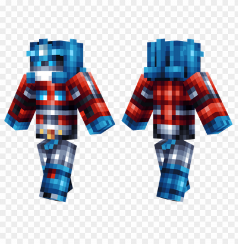 minecraft skins optimus prime skin HighQuality PNG with Transparent Isolation