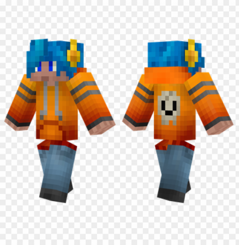 minecraft skins orange hoodie skin Clear background PNG images comprehensive package