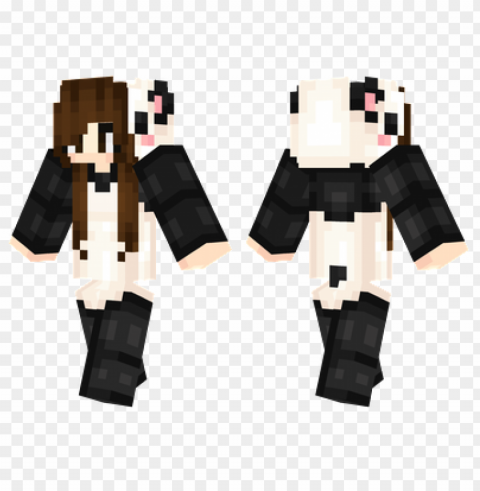 minecraft skins panda girl skin PNG with no background for free