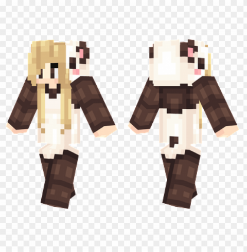 minecraft skins panda onesie skin Isolated Graphic with Clear Background PNG