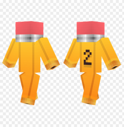 minecraft skins pencil skin Clean Background Isolated PNG Illustration